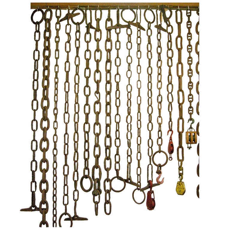 Selection Antique Chains and Pulleys