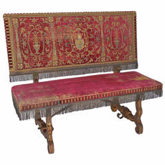 Antique 18th Century Italian Cardinal's Bench