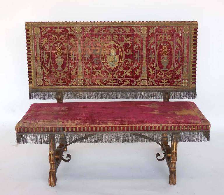 18th Century Italian Cardinal's Bench