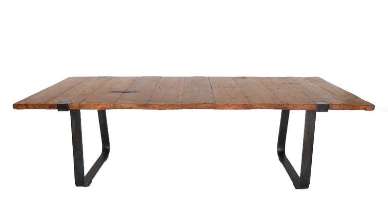 Table in Douglas fir with hand-forged iron mariposas and hand-forged iron base. This one is available off the floor but can also be made in custom sizes and finishes. Made in Los Angeles by Dos Gallos Studio.
custom prices are subject to change.