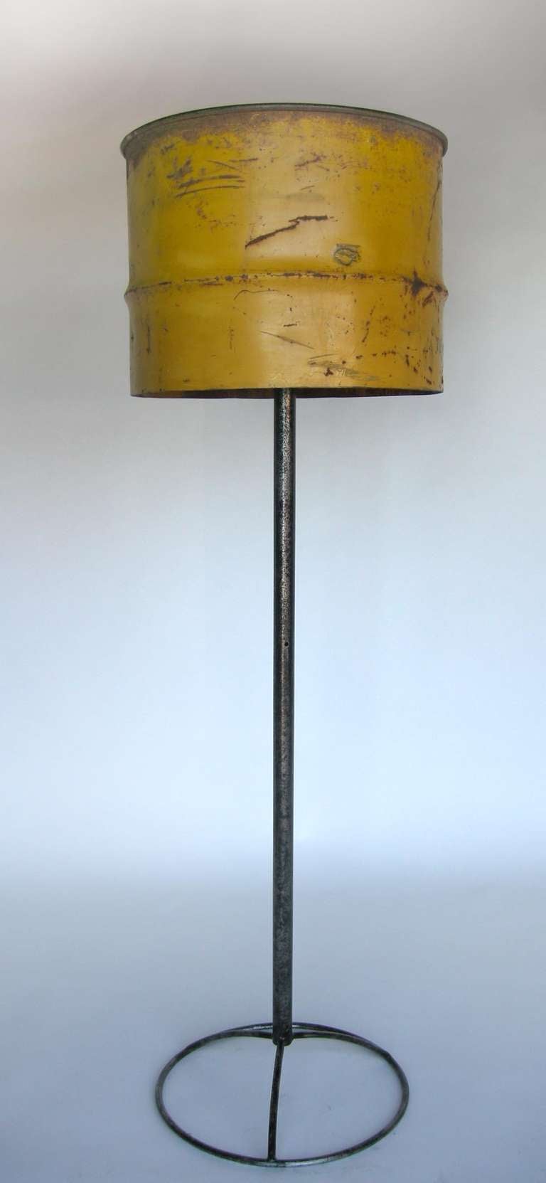 Vintage Oil Drum Floor Lamp at 1stdibs