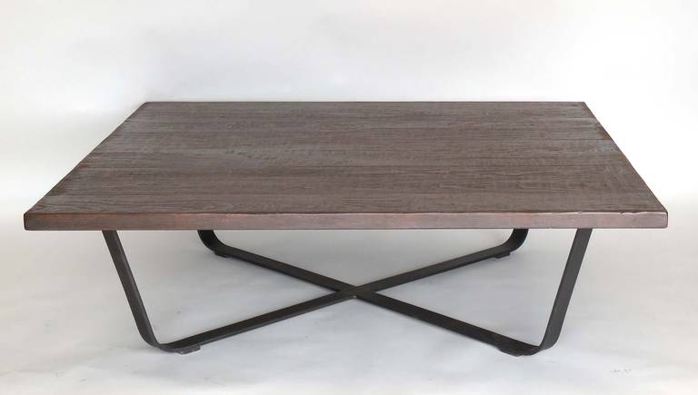 American Classical Dos Gallos Custom Calligraphy Walnut Coffee Table For Sale