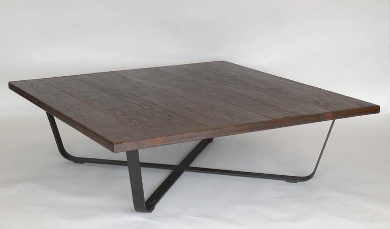 Custom walnut top on hand-forged graceful iron base. Can be made in custom sizes and finishes. Made in los Angeles by Dos Gallos Studio.
CUSTOM PRICES ARE SUBJECT TO CHANGE DUE TO FLUCTUATING WOOD  AND LABOR PRICES. PLEASE INQUIRE BEFORE PLACING AN