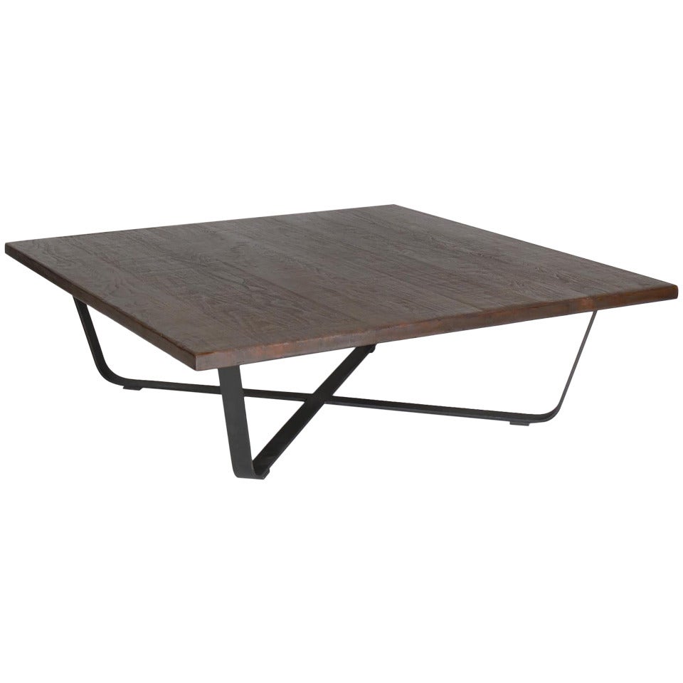 Dos Gallos Custom Calligraphy Walnut Coffee Table For Sale