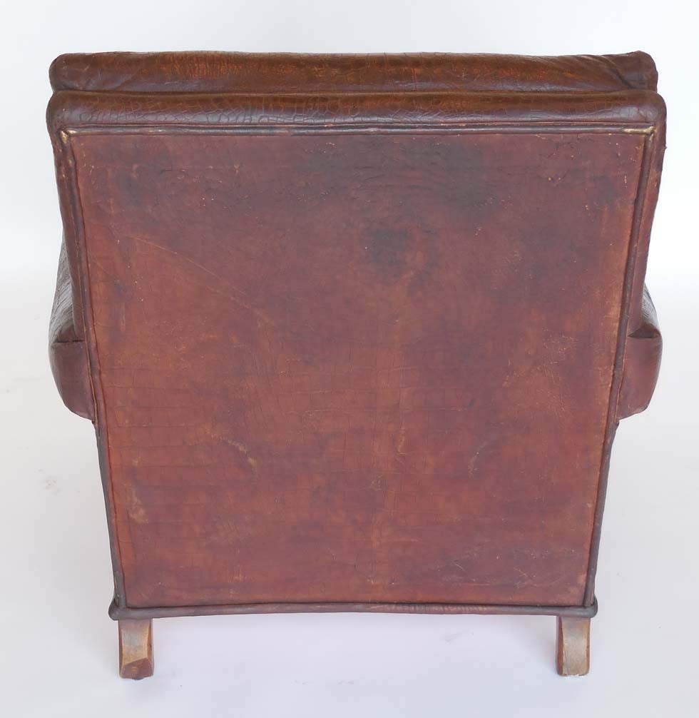 Mid-20th Century French Leather Club Chair