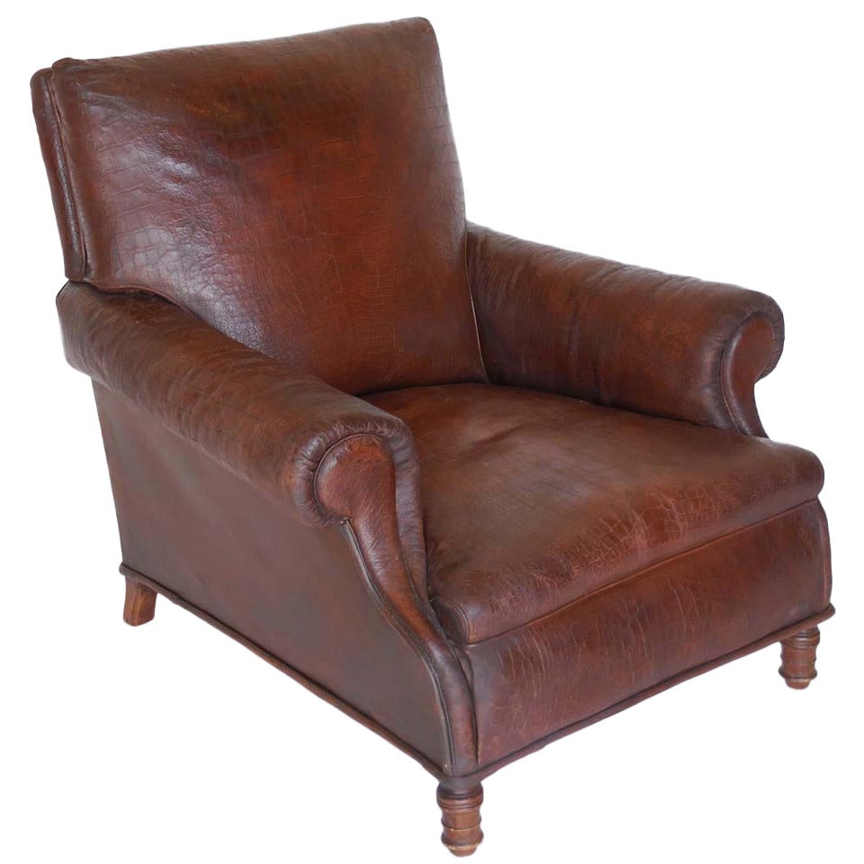 French Leather Club Chair