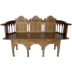Levantine Syrian Inlay/Parquetry Bench 12