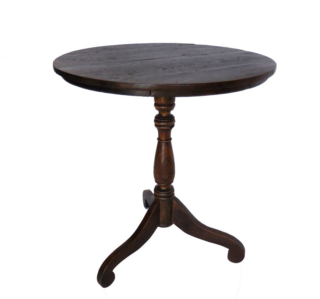 Round Teak Table For Sale at 1stDibs