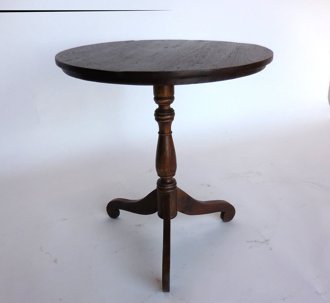 Round Teak Table For Sale at 1stDibs