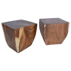 Tapered Wood Sidetables/Stools