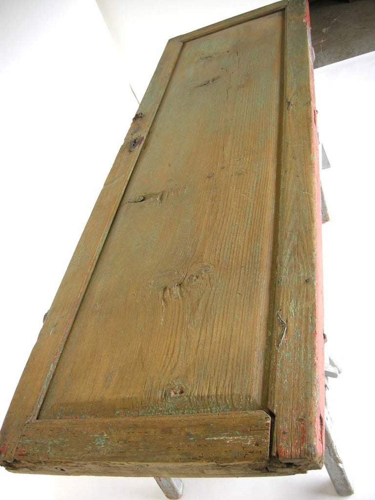 Guatemalan Antique Door and Saw Horse Table