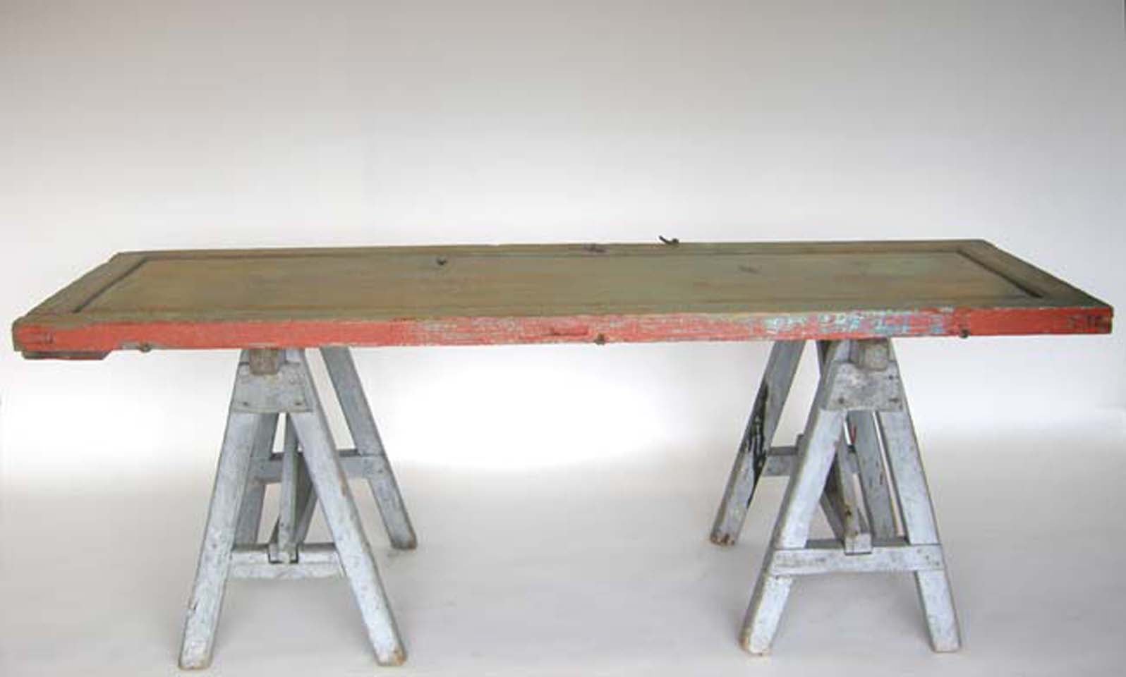 Antique Door and Saw Horse Table