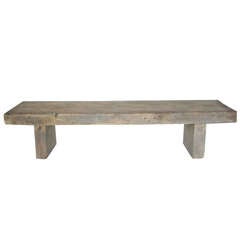 Custom Reclaimed Wood Bench in Driftwood Finish 12