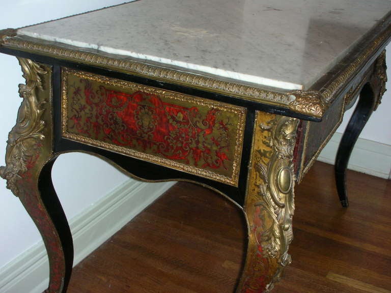 19th Century French Boulle Desk In Excellent Condition In Los Angeles, CA