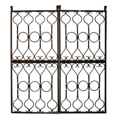 Pair Antique Wrought Iron Gates