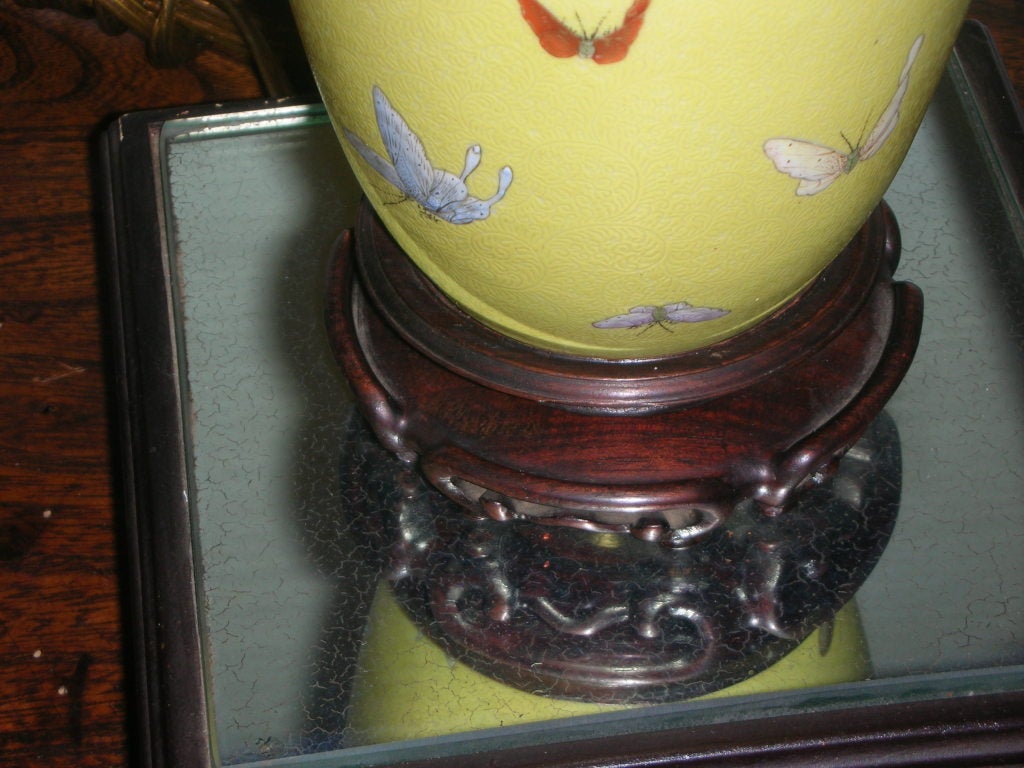 Pair Antique 19th Century Chinese Eggshell Porcelain Lamps For Sale 4