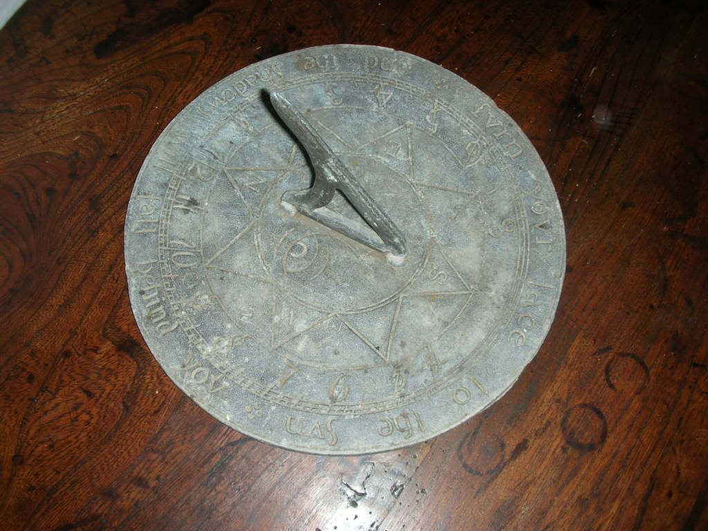 Antique Lead Sundial 1