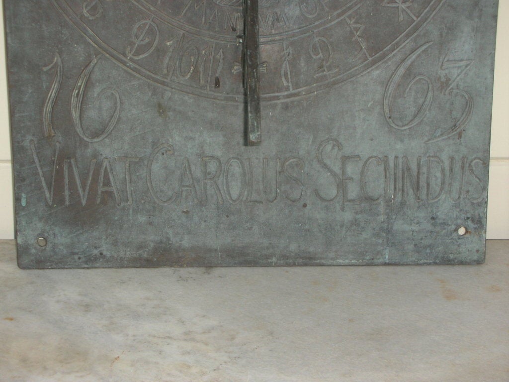 Antique Bronze Wall Sundial 1