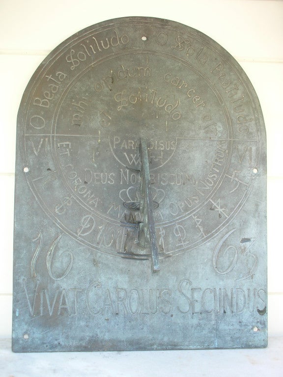 Antique Bronze Wall Sundial 2