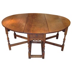 17th Century English Double Gate Leg Table