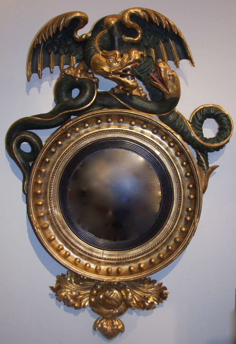 English High Style Regency Convex Mirror