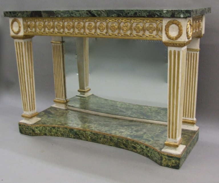 Italian Neoclassical Console Table In Good Condition For Sale In Greenwich, CT