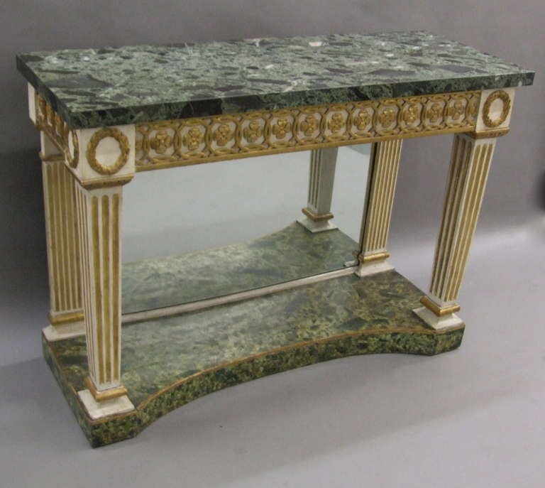 19th Century Italian Neoclassical Console Table For Sale