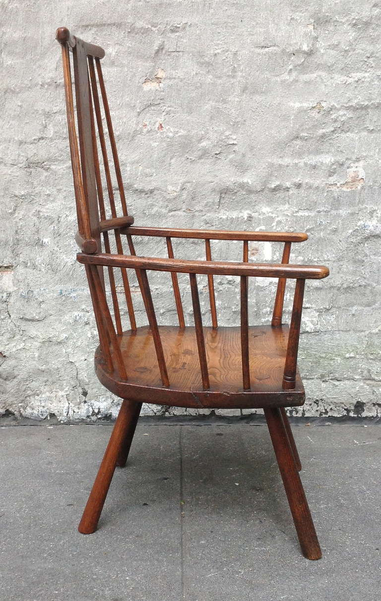 Oak Rare Irish or West Country Comb Back Windsor Armchair