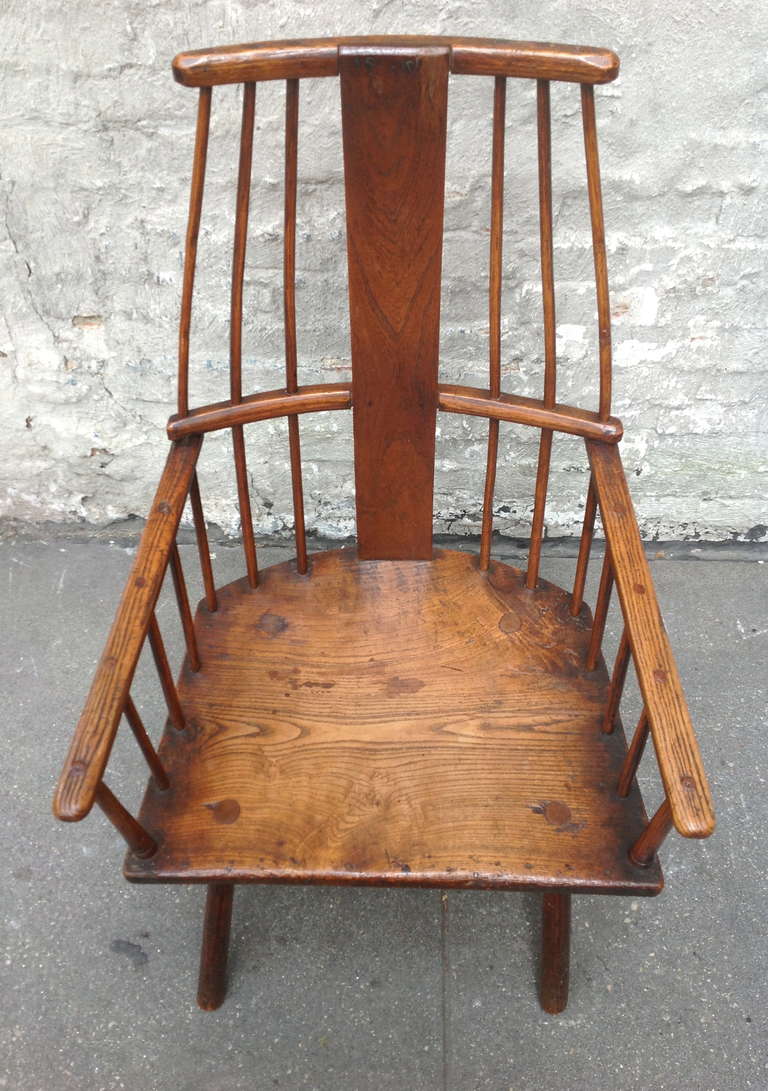 Rare Irish or West Country Comb Back Windsor Armchair 2