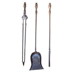 Set of Three English Gunmetal Firetools 10