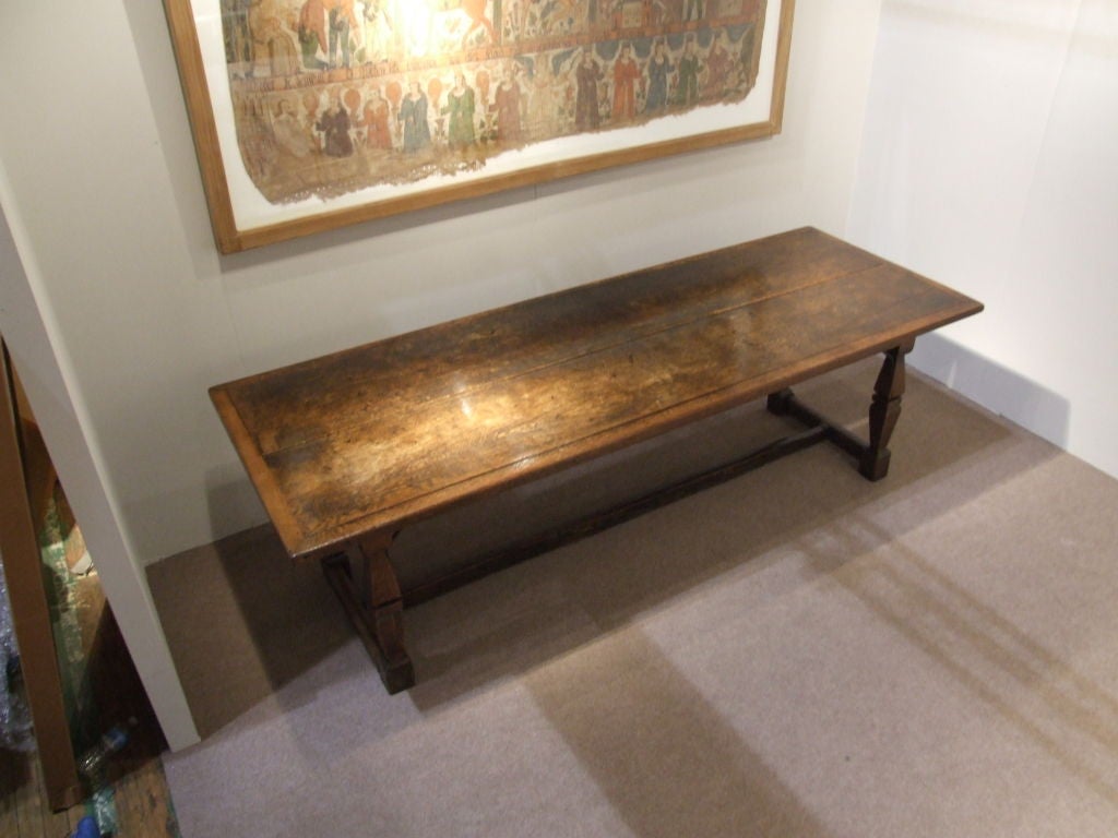 18th Century and Earlier Fine 17th c. English Oak Refectory Table