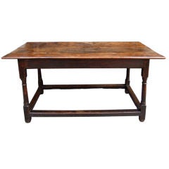 Antique Unusual English Oak Low Table