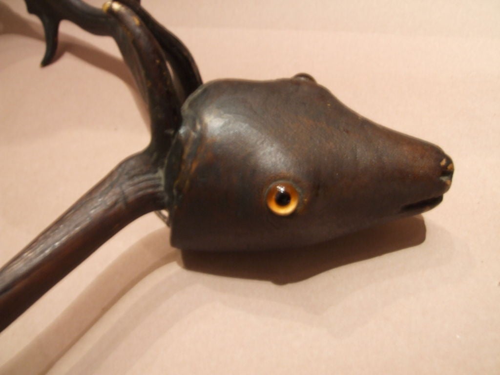 19th Century 19th c English or Scottish Carved Folk-Art Trophy