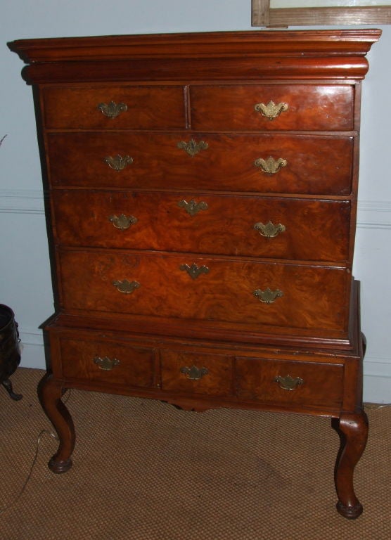 18th c. English Elm Highboy
