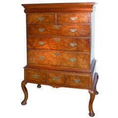 18th c. English Elm Highboy