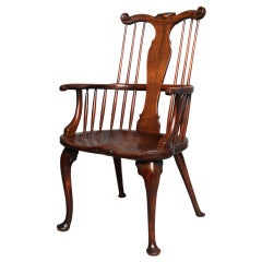 18th Century Shell Carved Comb Back Windsor Armchair