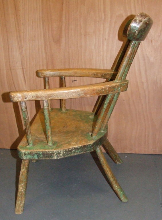 Ash Early 19th c. Primitive Irish Windsor Chair