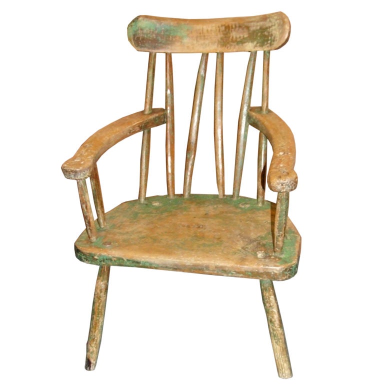 Early 19th c. Primitive Irish Windsor Chair