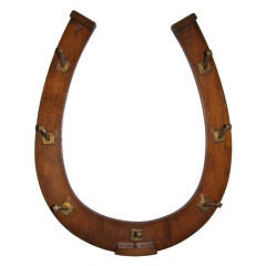 19th Century English Horseshoe Hall Rack