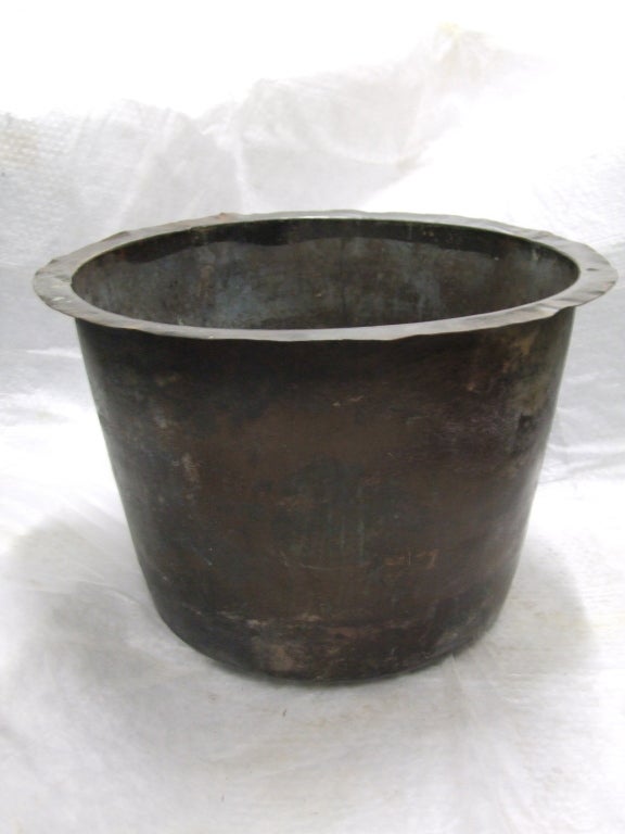 Verdigris Copper Log Bin