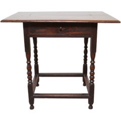 Early 18th Century English Oak Side Table