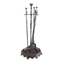 Set of Steel Fire Tools and Stand