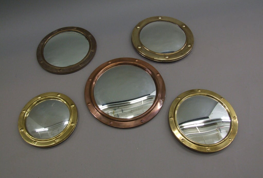 Edwardian Collection of 1920s Convex Mirrors