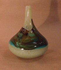 Vintage Mdina Glass Tear Shaped Vase