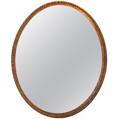 Large George III Oval Gilt Wood Mirror 12