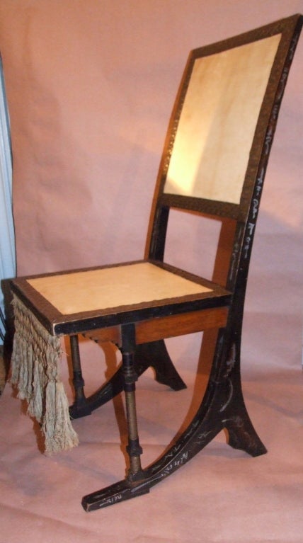 Wood Side Chair by Carlo Bugatti