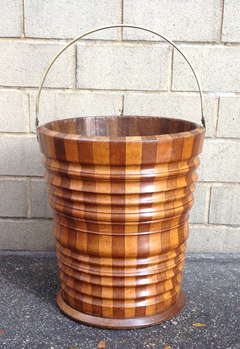 19th Century Dutch Coopered and Turned Bucket