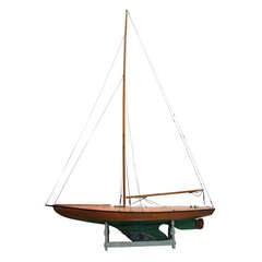 A Fine & Unusually Large American Plank-on-Frame Pond Boat named the Brenda Noreen