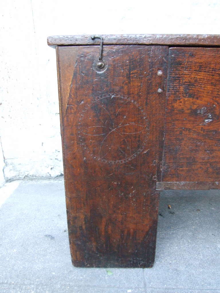 16th Century Westphalian Oak and Iron Coffer 2