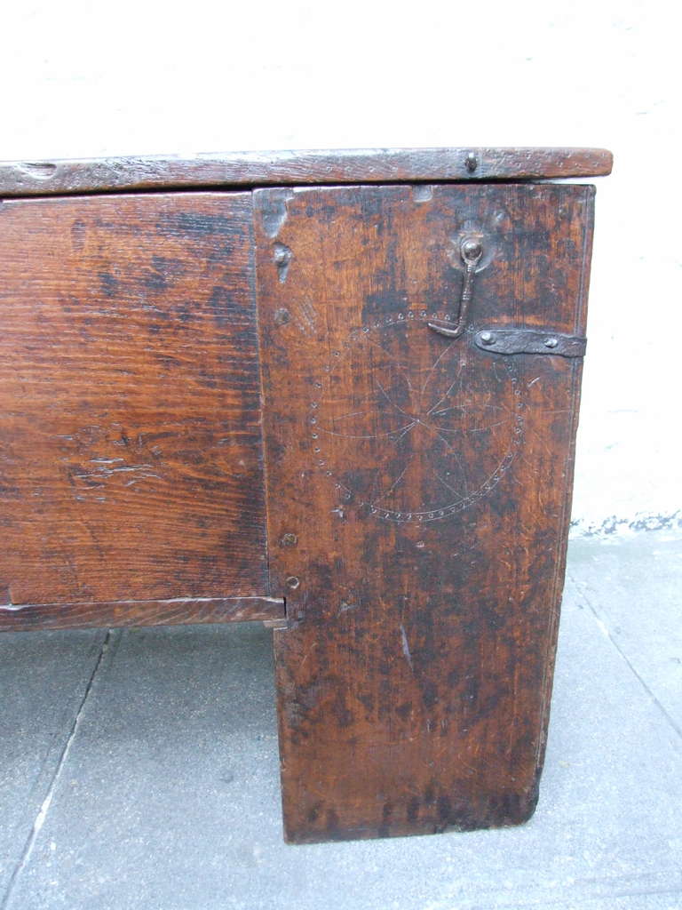 16th Century Westphalian Oak and Iron Coffer 3